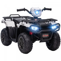 Aosom Quad Pour Enfants 12 V, Quad A 4 Roues, Vehicule Electrique Alimente Par Batterie Avec Lumiere