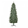 Homcom Arbre De Noel Floque De 7,5 Pieds Avec Pommes De Pin, Vert
