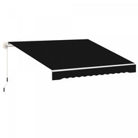 Outsunny Pare-soleil Manuel Retractable Abri De Terrasse, Noir
