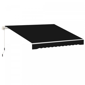 Outsunny Pare-soleil Manuel Retractable Abri De Terrasse, Noir