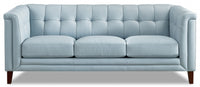 Sofa Bodie de Hydeline en cuir - bleu spa