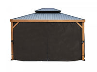 Gazebo Penguin rideaux en polyester noir Yosemite 10 pi x 12 pi