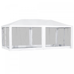 Outsunny 19'x9' Tente De Fete Gazebo Evenement Exterieur Canopee Jardin Pare-soleil Avec Moustiquaire Amovible