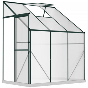 Outsunny Serre De Jardin Aluminium Polycarbonate Serre A Tomates Jardinerie Plantes Avec Fenetre Et Porte Coulissante Dim. 75.5