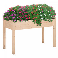Outsunny Jardiniere Sur Pieds Potager Dim. 122l X 56l X 76h Cm Inserts Dirrigation + Feutre De Drai