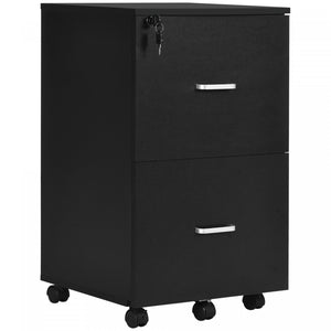 Vinsetto Classeur De Bureau Mobile A 2 Tiroirs Avec Serrure