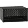 Outsunny Boite De Terrasse Exterieure Avec Couche De Chaussures Noir