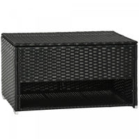 Outsunny Boite De Terrasse Exterieure Avec Couche De Chaussures Noir