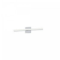 Lumière de coiffeuse Arandel de Dainolite en acrylique blanc qui diffuse la lumière, avec fini chromé poli et ampoule à DEL de 18 W