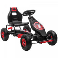 Aosom Go Kart A Pedales Pour Enfants, Jouets A Enfourcher Pour Garcons Et Filles Avec Siege Ergonomi