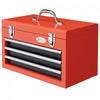 Durhand Boite A Outils A 3 Tiroirs Avec Loquet Coffre A Outils Rouge
