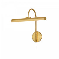 Lampe pour affichage d’image de Dainolite avec fini laiton vieilli et ampoule de 24 W