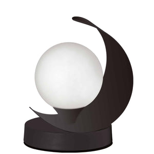 Lampe de table Crescent de Dainolite avec fini noir mat et 1 ampoule