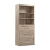Organisateur de garde-robe Pur de Bestar de 36 po (L) avec tiroirs - brun rustique
