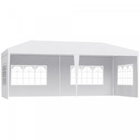 Outsunny Tente De Tonnelle De Fete 10' X 20', Tente De Mariage Pliante Portable, Abri D'evenement De