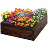 Outsunny Carre Potager De Jardin Jardiniere Parterre De Fleurs Legumes Fruits Bois De Sapin Carbonise