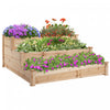 Outsunny Potager Carre En Bois Jardiniere Sur Pieds 3 Etages Bois Massif De Sapin