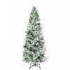 Homcom Cypres D'arbre De Noel Artificiel Floque De Neige De 6 Pieds