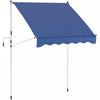 Outsunny 6.6'x5' Abri Solaire Retractable Manuel, Bleu Fonce
