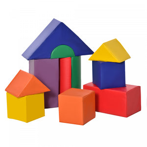 Soozier 11 Pieces Blocs De Jeu Souples Enfants Grimper Et Ramper Jouet De Gymnastique Blocs De Construction Et D'empilage En Mousse Non Toxique Ensemble De Jeu D'apprentissage Logiciel Educatif