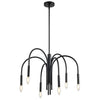 Lustre Callway de Dainolite avec fini noir mat et 6 ampoules
