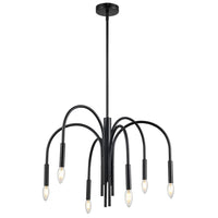 Lustre Callway de Dainolite avec fini noir mat et 6 ampoules