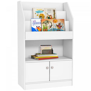 Qaba Rangement Pour Jouets, Bibliotheque Pour Enfants Pour Chambre A Coucher, Salle De Jeux, Creche, Blanc