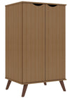 Armoire à chaussures Hampton de Manhattan Comfort avec 4 tablettes et pattes en bois massif - crème d'érable