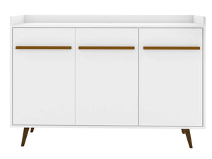 Buffet Bradley de Manhattan Comfort de 53,54 po avec 4 tablettes - blanc