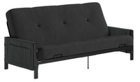 Futon de rangement Fairview de DHP avec matelas de futon à rembourrage en polyester à haute densité thermolié de 6 po