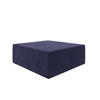 Pouf The Flower de Novogratz en microfibre - bleu marine