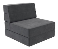 Fauteuil modulaire et chaise longue The Flower de Novogratz en microfibre - gris