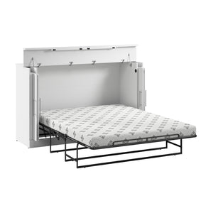 Armoire-grand lit Nebula de Bestar de 75 po (L) avec matelas - blanche