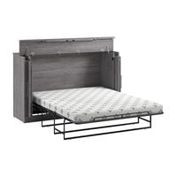 Armoire-grand lit Nebula de Bestar de 75 po (L) avec matelas - gris écorce