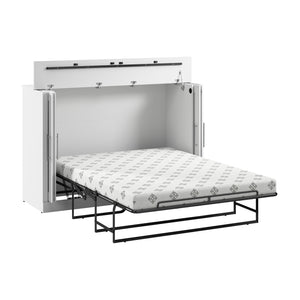 Armoire-lit double Pur de Bestar de 69 po (L) avec matelas - blanche