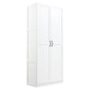 Armoire de rangement autoportante moderne Hopkins de Manhattan Comfort avec 7 tablettes - grise