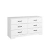 Commode champêtre Rustic Ridge de Prepac à 6 tiroirs - blanche