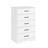 Commode verticale Rustic Ridge de Prepac de 27,5 po à 5 tiroirs - blanche