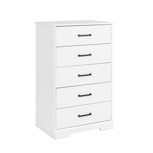 Commode verticale Rustic Ridge de Prepac de 27,5 po à 5 tiroirs - blanche