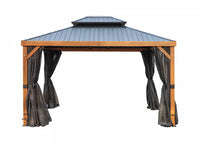 Yosemite Gazebo Structure en aluminium finition bois 10 x 12