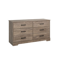 Commode champêtre Rustic Ridge de Prepac à 6 tiroirs - brune