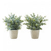 Plante artificielle herbe d’eucalyptus 13 po - ensemble de 2