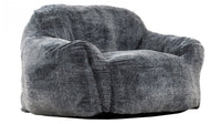 Fauteuil poire Tore de Sealy en fausse fourrure avec mousse à mémoire de forme