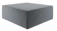 Pouf The Flower de Novogratz en velours - gris moyen