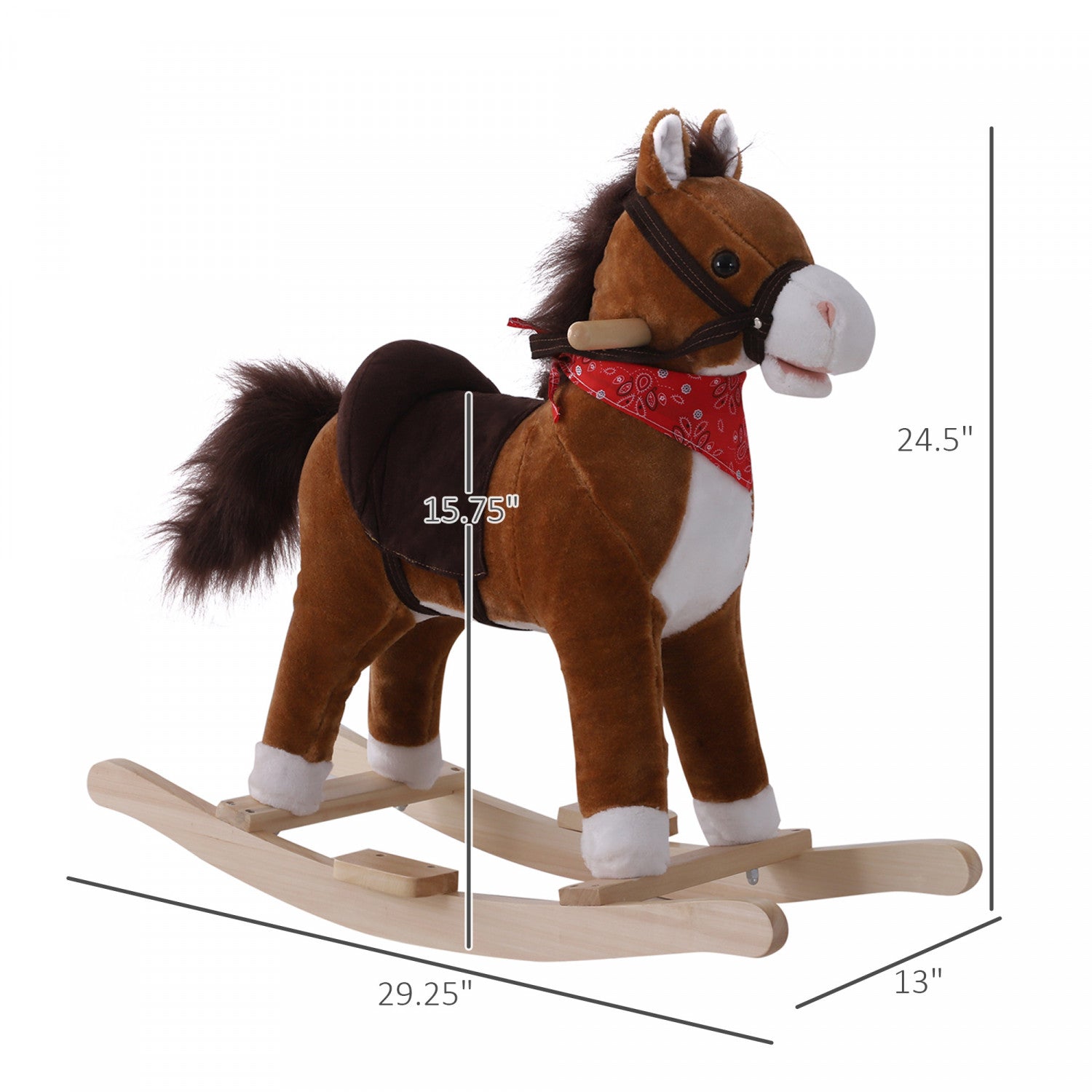 Cheval a bascule en peluche online