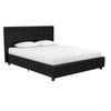 Lit plateforme double Dakota de DHP en tissu - noir