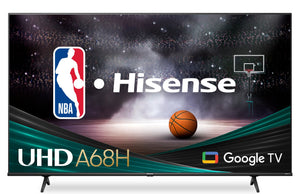 Téléviseur intelligent Hisense de série A68H UHD 4K de 55 po avec Google TVMC