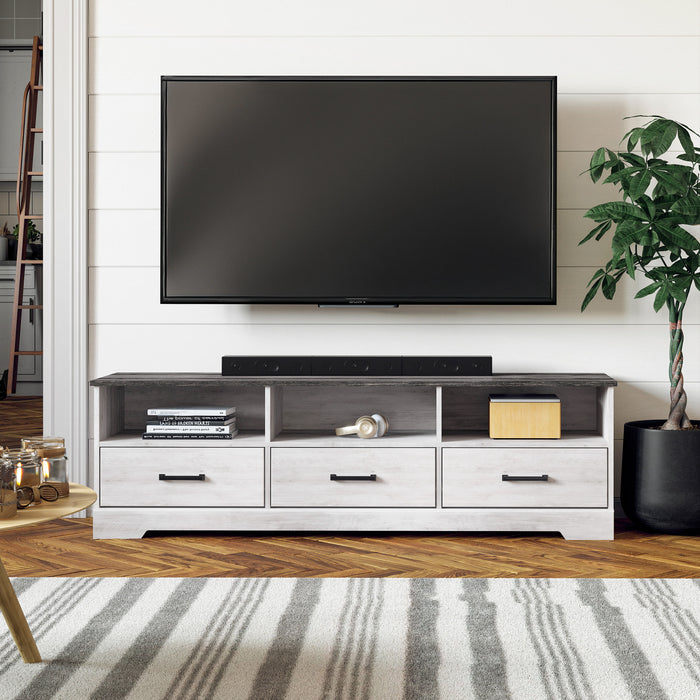 Meuble pour téléviseur Rustic Ridge de Prepac de 66 po - blanc délavé
