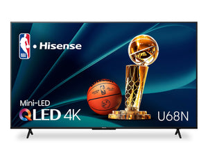 Téléviseur intelligent QLED à mini DEL de Hisense UHD 4K de 75 po à 60 Hz avec HDR10+, Dolby VisionMC et Google TVMC (75U68N)