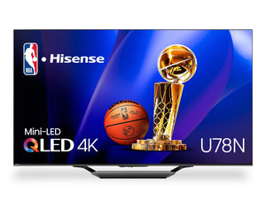 Téléviseur intelligent QLED à mini DEL de Hisense UHD 4K de 55 po à 144 Hz avec HDR10+, Dolby VisionMC et Google TVMC (55U78N)